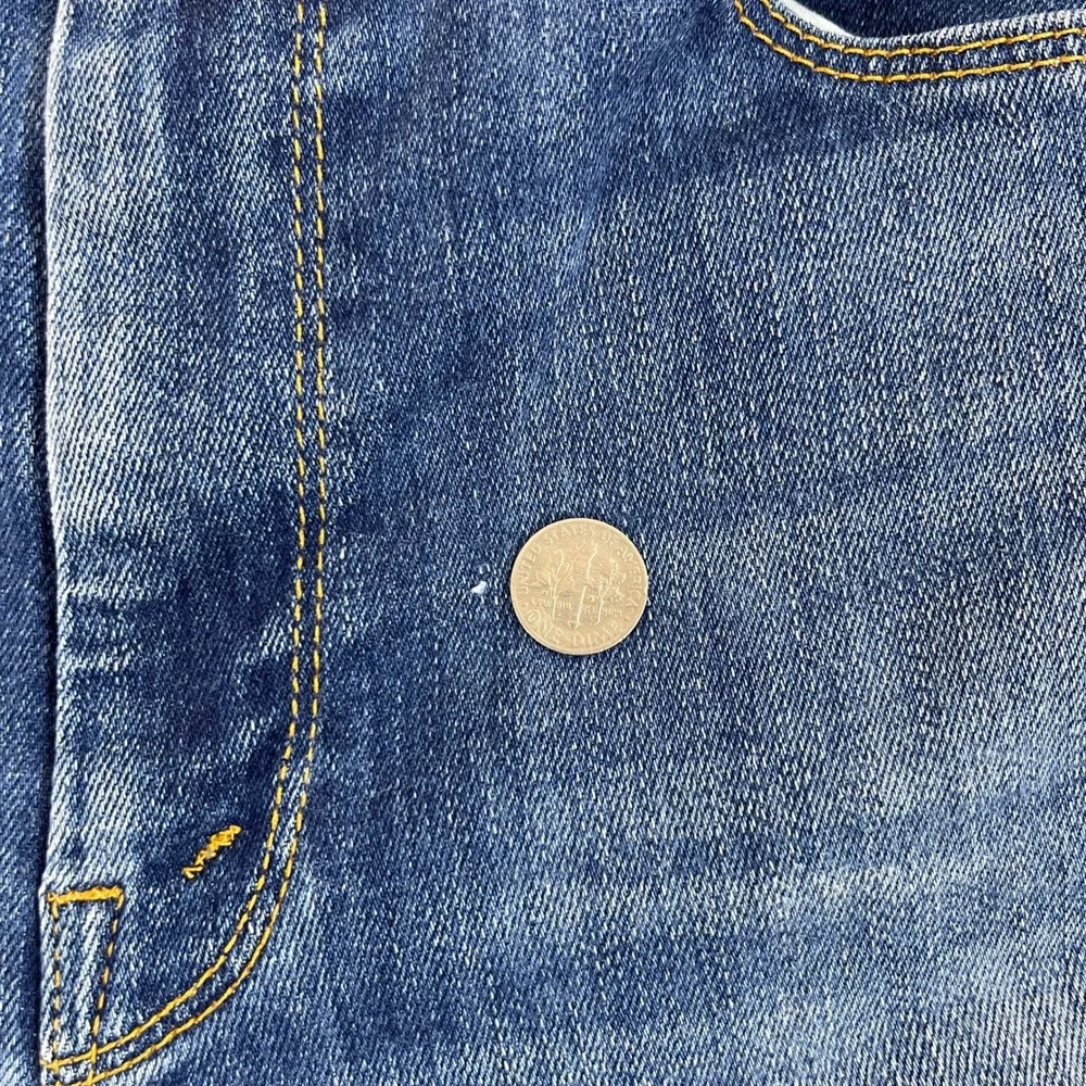 MOTHER High Waisted Looker Ankle Fray Skinny Jeans Womens‎ 26 Blue Denim